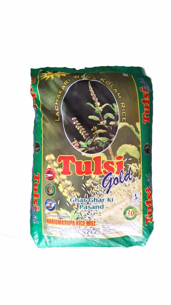 Tulsi (Gold) Raw Rice/ துளசி பச்சரிசி - 30kg bag