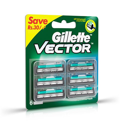 Gillette vector shaving razor's blades 6pcs