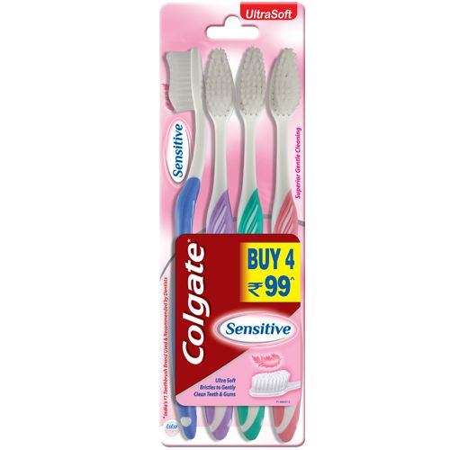 Colgate sensitive toothbrush ultrasoft (pack of 4)