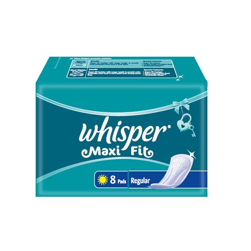 Whisper maxi fit regular sanitary pad 8pcs
