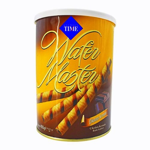 Cizmeci Time Roll Wafers chocolate 400g tin