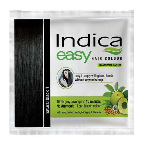 Indica easy color hair dye pouch (natural black)
