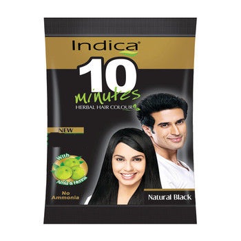 Indica powder hair dye black