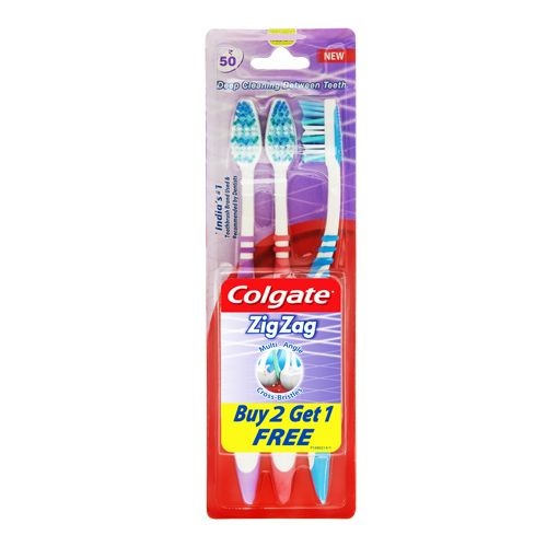 Colgate zig zag black toothbrush (soft) 2+1free