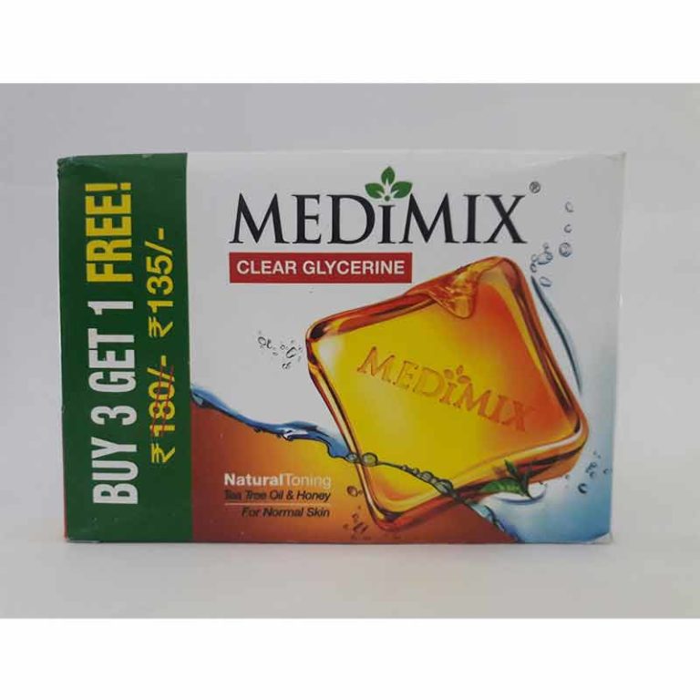 Medimix clear glycerine natural tonning 100g (buy 3 get 1 free)