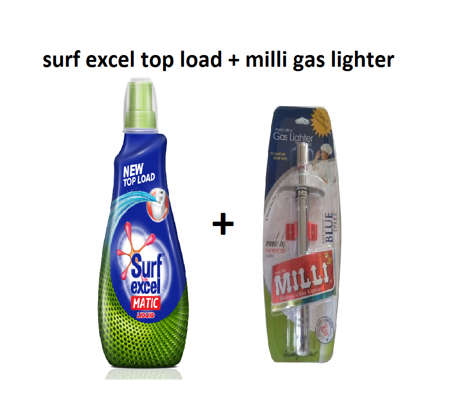 Surf excel Top load liquid 1lit + Milli Gas Lighter Combo