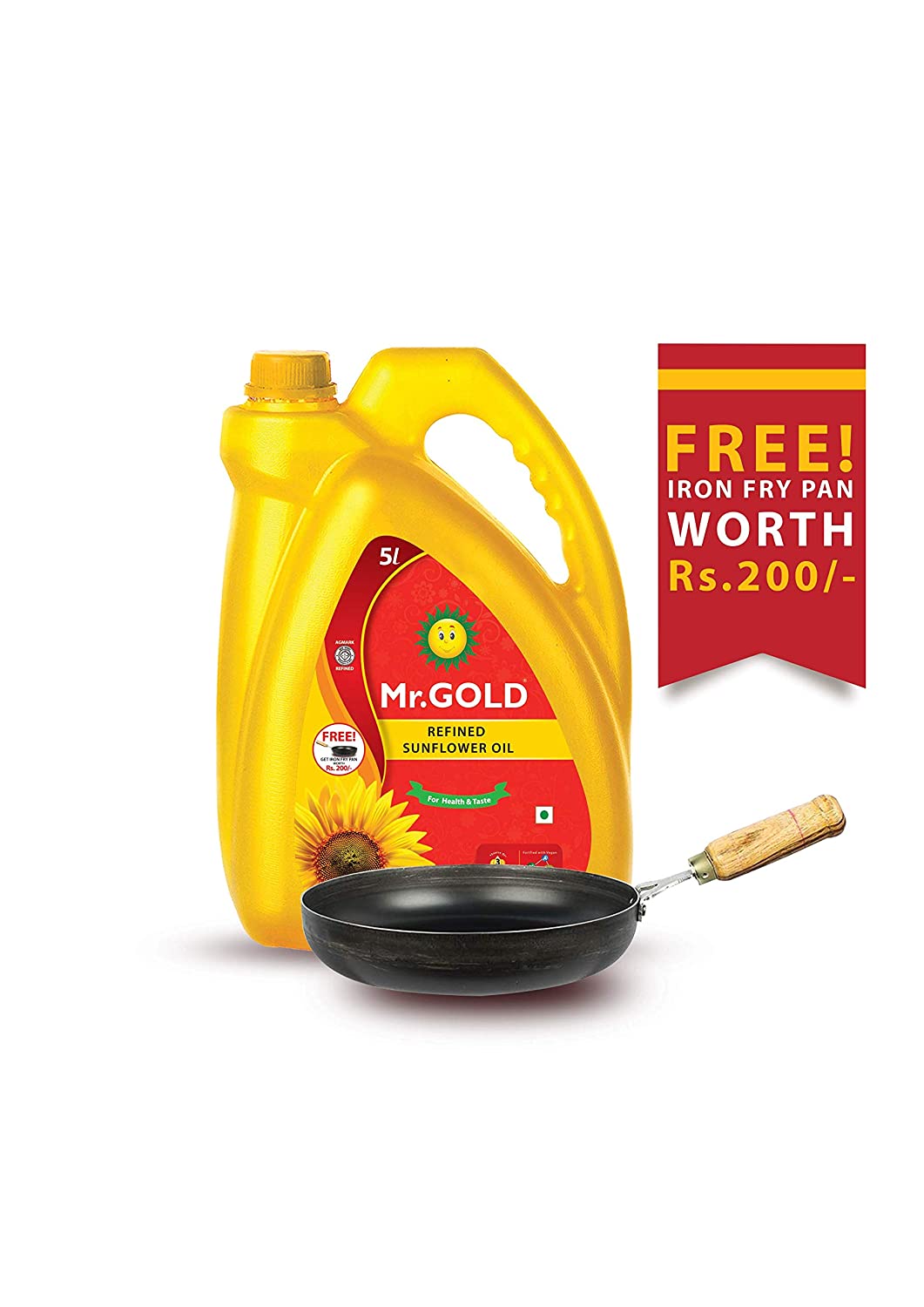 Mr.gold 5lit can with free Dosa Tawa
