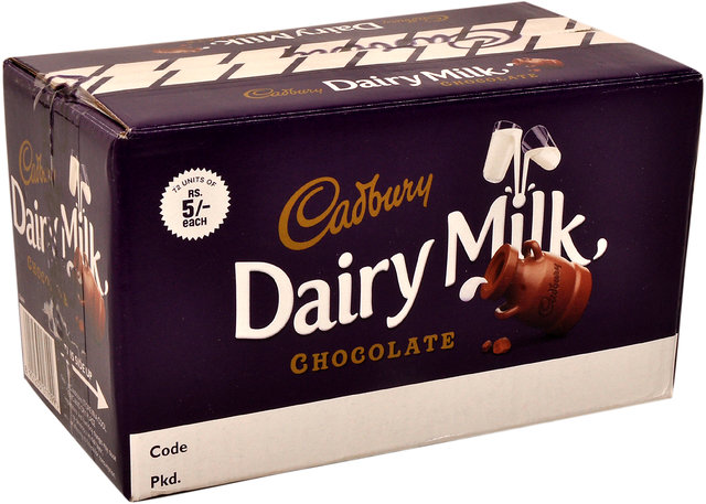 Cadbury Dairy Milk 5rs box 72pcs