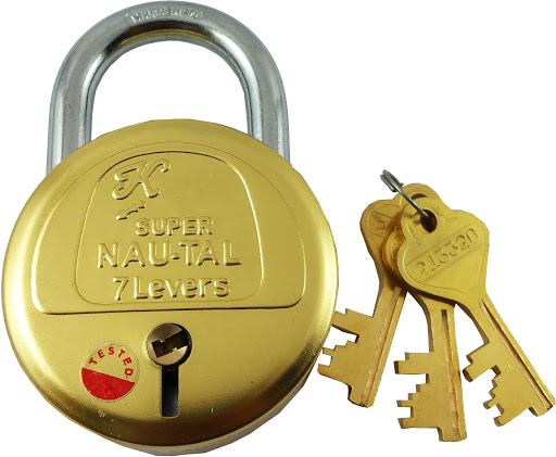 Koyo Pure Brass 7 Lever Padlock 3key