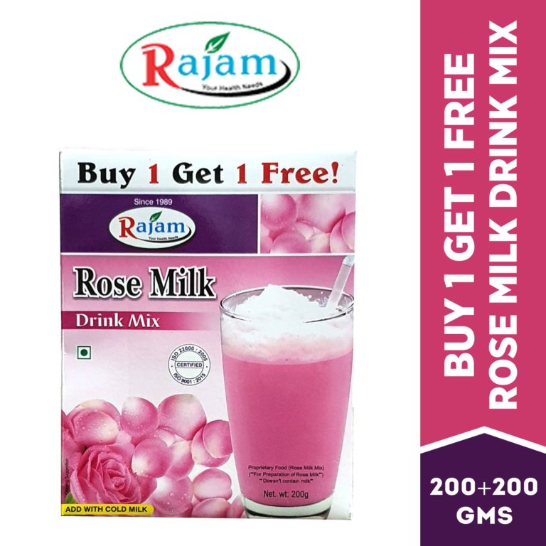 Rajam Rose Milk Mix 200gms (buy 1- get 1)