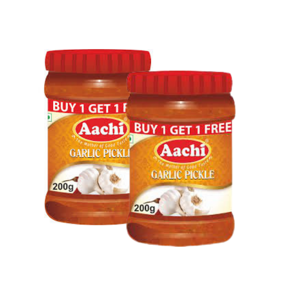 Aachi garlic pickle 200gms 1+1 Offer